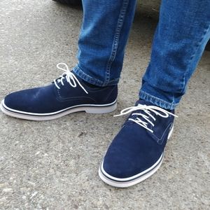 Steve Madden Blue Suede Tie Oxford Shoes